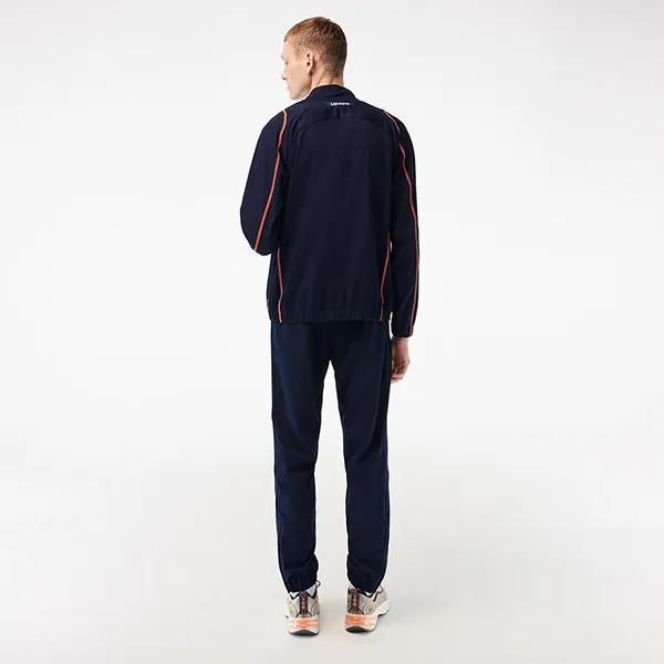 Bộ Quần Áo Thể Thao Nam Lacoste Men’s Tennis High-Neck Sweatsuit Set WH5213 - XIG Màu Xanh Navy Size 5