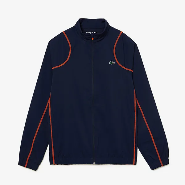 Bộ Quần Áo Thể Thao Nam Lacoste Men’s Tennis High-Neck Sweatsuit Set WH5213 - XIG Màu Xanh Navy Size 5