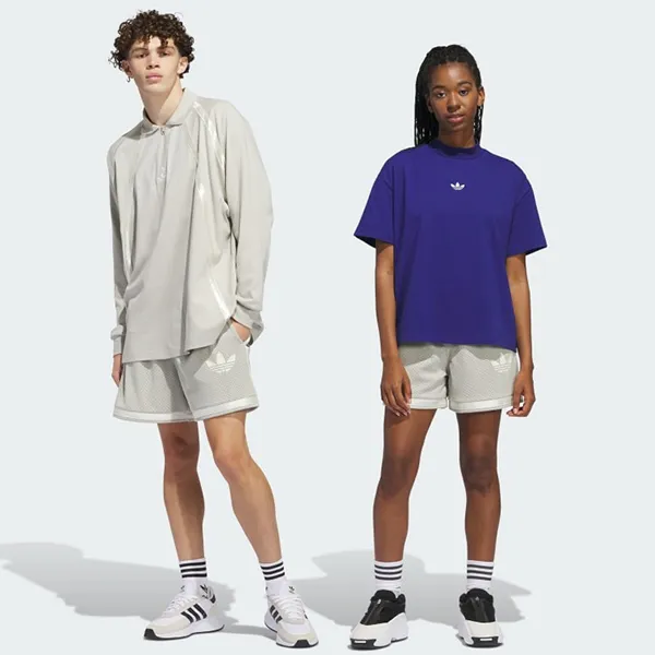Bộ Thể Thao Adidas Basketball Classic IR6383/IM9645 Màu Trắng Phối Xám Size S
