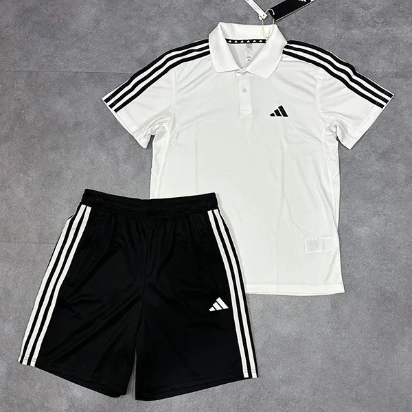 Bộ Thể Thao Nam Adidas Train Essentials Pique 3-Stripes IB8109/IB8243 Màu Trắng Đen Size XL - Thời trang - Vua Hàng Hiệu