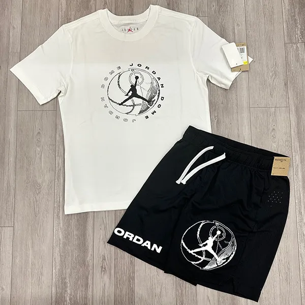 Bộ Thể Thao Nam Nike Jordan Dri-Fit Dome Sport Graphic DX9601-100/DZ4123-010 Màu Đen Trắng Size S