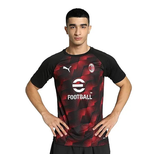 Bộ Thể Thao Nam Puma AC Milan Soccer 774024-01/772274-16 Màu Đen Phối Đỏ Size S