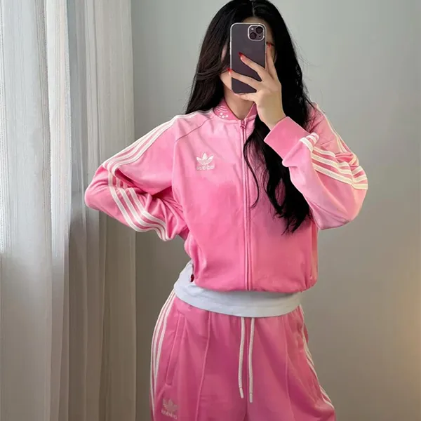 Bộ Thể Thao Nữ Adidas Firebird Straight Fit Màu Hồng Size S - Thời trang - Vua Hàng Hiệu