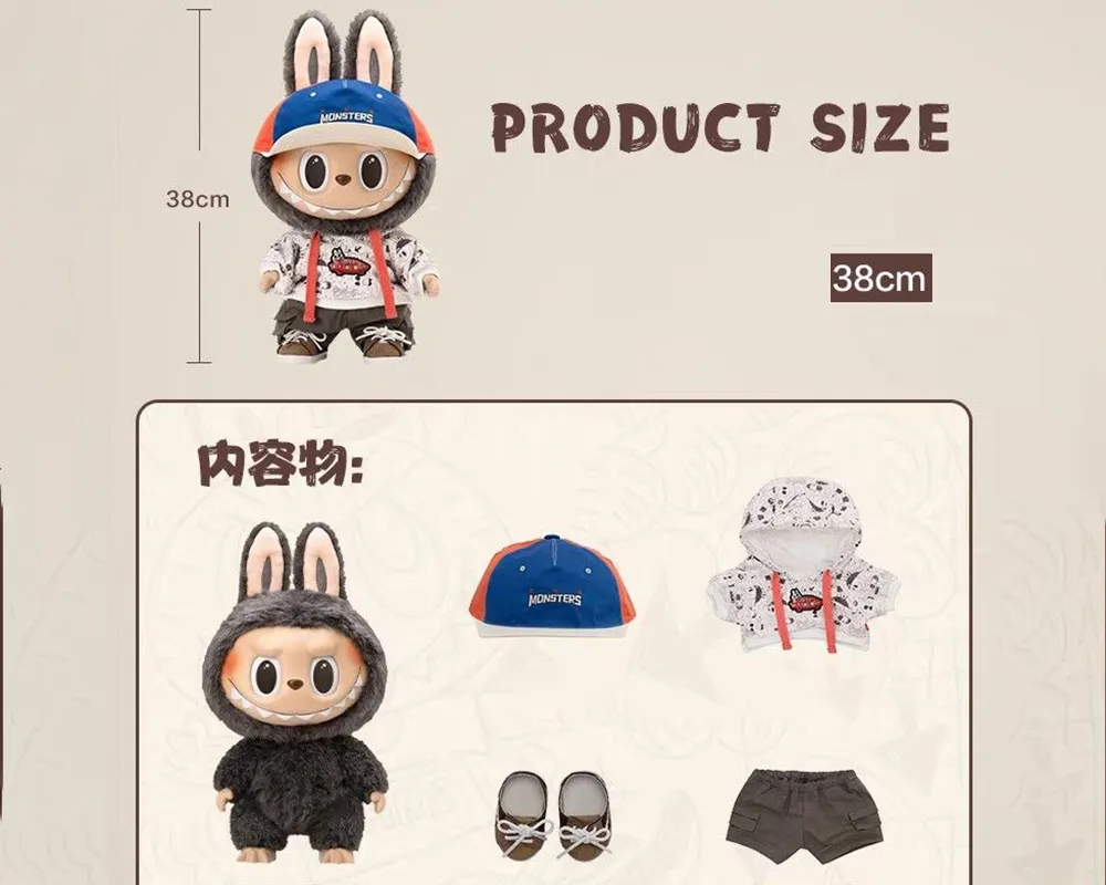 Búp Bê Pop Mart Labubu x Vans Off The Wall Màu Xám - Đồ chơi mô hình - Vua Hàng Hiệu