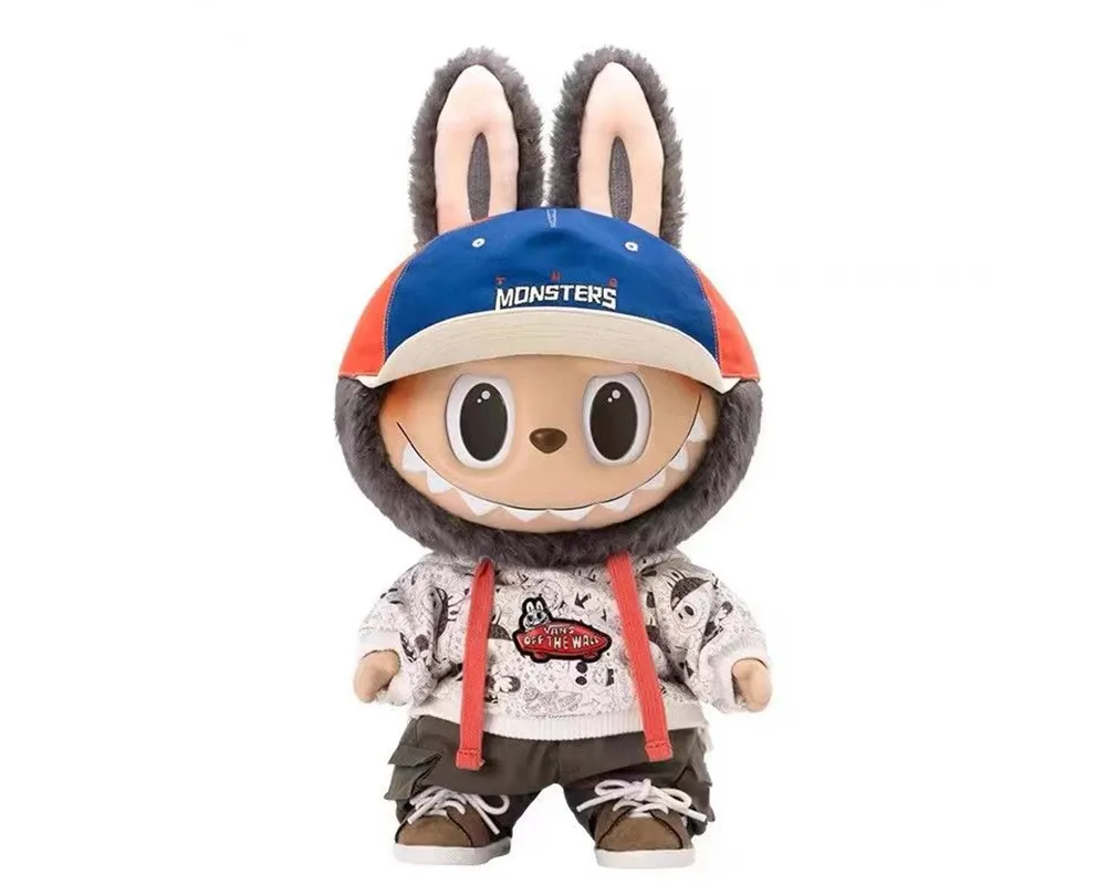 Búp Bê Pop Mart Labubu x Vans Off The Wall Màu Xám - Đồ chơi mô hình - Vua Hàng Hiệu