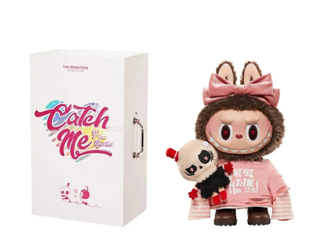 Búp Bê Pop Mart Labubu The Monsters Catch Me If You Like Me Series Gift Box Màu Hồng