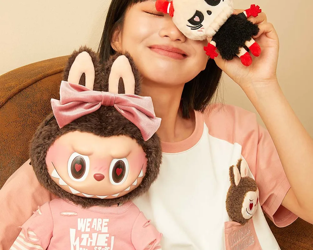 Búp Bê Pop Mart Labubu The Monsters Catch Me If You Like Me Series Gift Box Màu Hồng