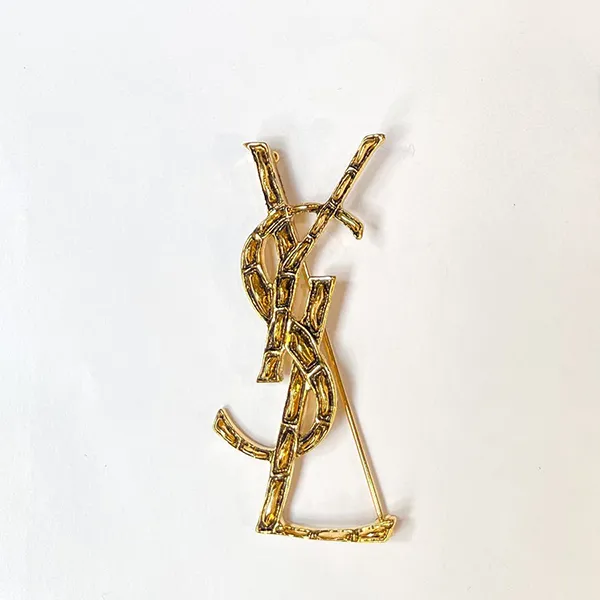 Cài Áo Yves Saint Laurent YSL Pin Brooch Gold Màu Vàng