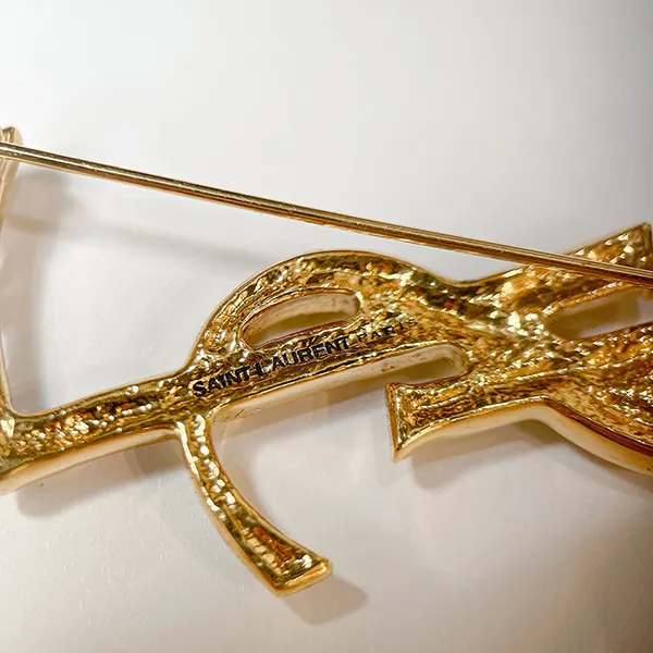 Cài Áo Yves Saint Laurent YSL Pin Brooch Gold Màu Vàng