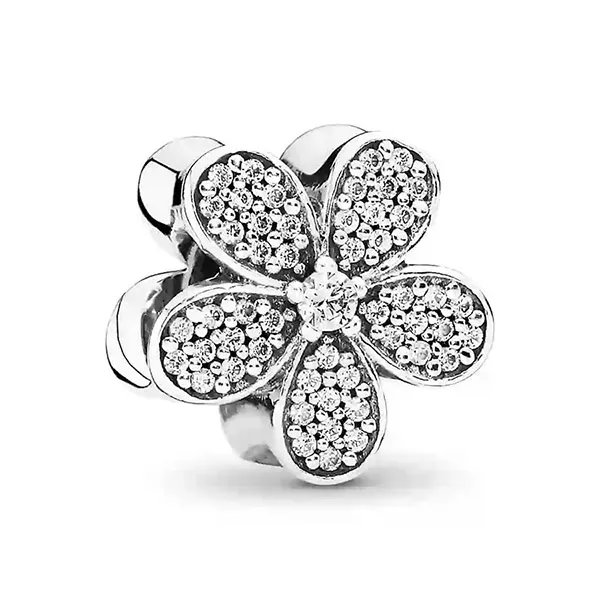 Hạt Vòng Charm Pandora Dazzling Daisy Charm 791480CZ Màu Bạc