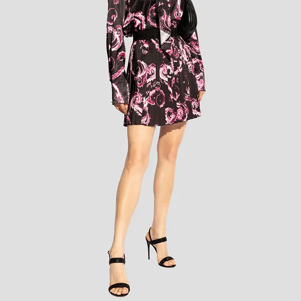 Chân Váy Nữ Versace Jeans Couture Black With Pink Logo Printed 77HAE820NS462QY2 Màu Hồng Đen Size 42 - Thời trang - Vua Hàng Hiệu