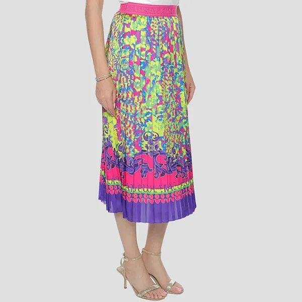 Chân Váy Nữ Versace Jeans Couture In Multicolor 76HAE8P5NS436609 Phối Màu Size 38
