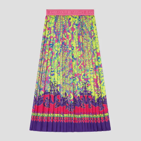 Chân Váy Nữ Versace Jeans Couture In Multicolor 76HAE8P5NS436609 Phối Màu Size 38