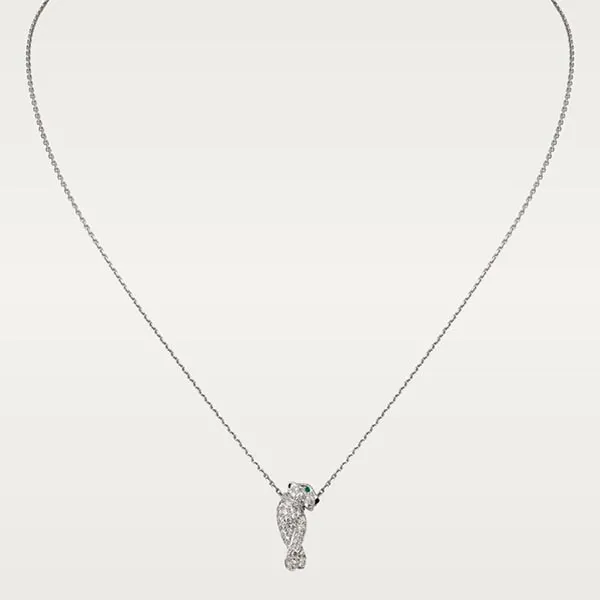 Dây Chuyền Nữ Cartier Panthère De Cartier Necklace Vàng Trắng 18k, 77 Viên Kim Cương Màu Trắng - Trang sức - Vua Hàng Hiệu