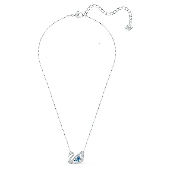 Dây Chuyền Nữ Swarovski Dancing Swan Necklace, Blue, Rhodium Plated 5533397 Màu Bạc - Trang sức - Vua Hàng Hiệu