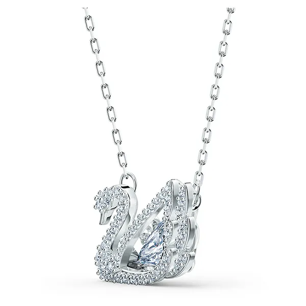 Dây Chuyền Nữ Swarovski Dancing Swan Necklace, White, Rhodium Plated 5514421 Màu Bạc (Box Hồng) - Trang sức - Vua Hàng Hiệu