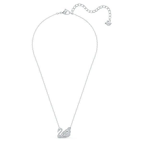 Dây Chuyền Nữ Swarovski Dancing Swan Necklace, White, Rhodium Plated 5514421 Màu Bạc (Box Hồng) - Trang sức - Vua Hàng Hiệu