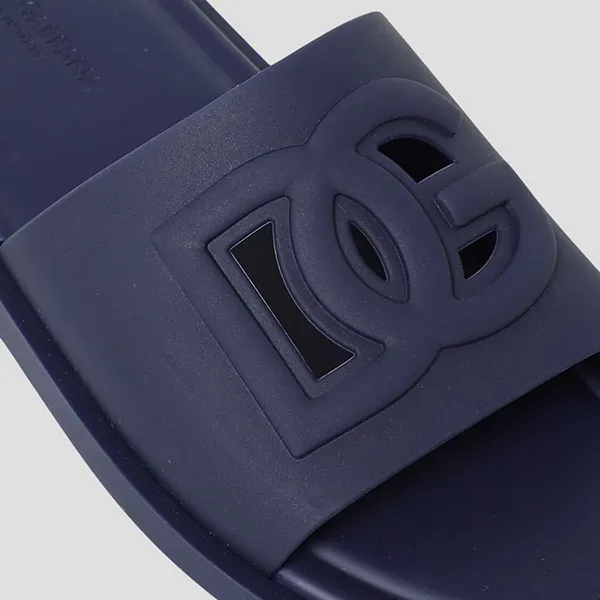 Dép Nam Dolce & Gabbana D&G Rubber With Logo Slide CS2215AN994 8H665 Màu Xanh Navy Size 41 - Dép - Vua Hàng Hiệu