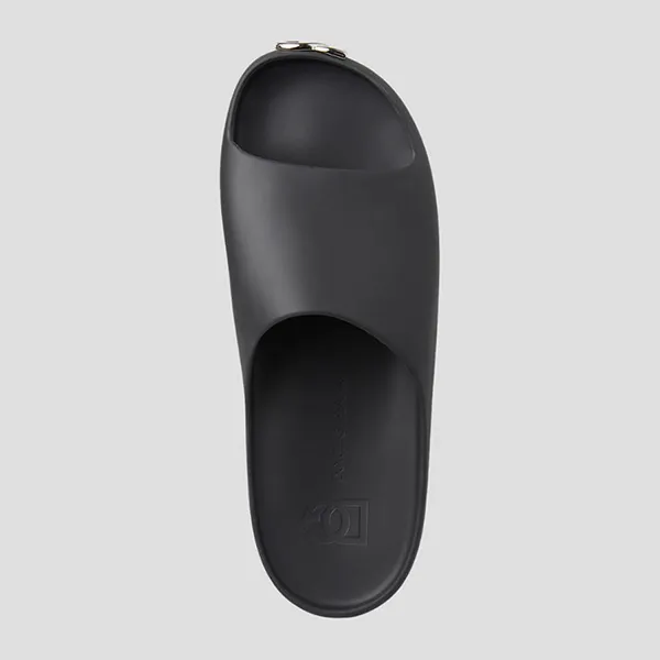 Dép Nam Dolce & Gabbana D&G Black Rubber With Logo DG CS2013 AY537 80999 Màu Đen Size 41