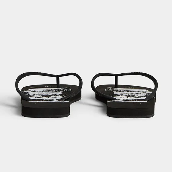 Dép Nam Dsquared2 Black With ICON Splash Logo FFM0001172055732124 Màu Đen Size 40