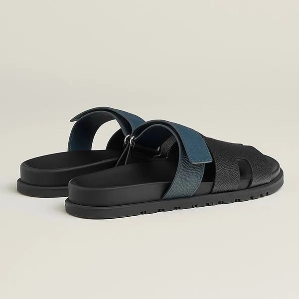 Dép Nam Hermès Chypre Sandal Màu Xanh Đen Size 39.5 - Dép - Vua Hàng Hiệu