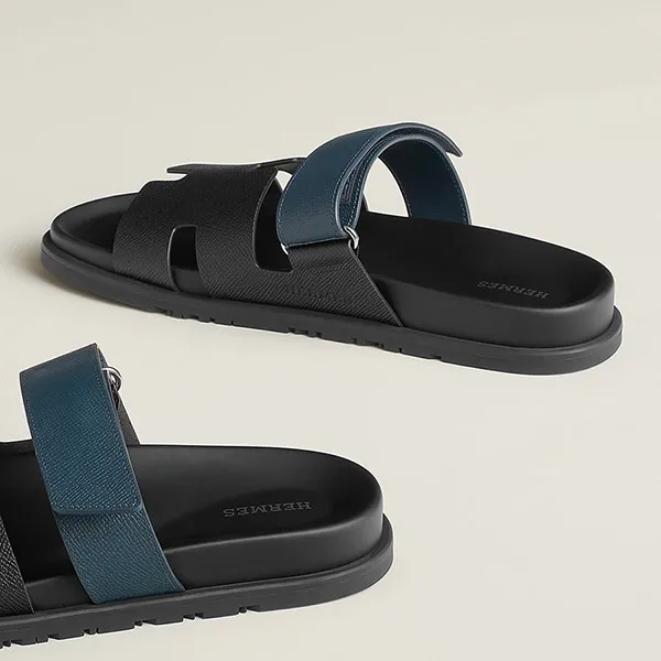 Dép Nam Hermès Chypre Sandal Màu Xanh Đen Size 39.5 - Dép - Vua Hàng Hiệu