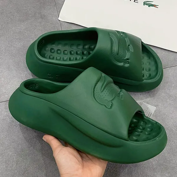 Dép Nam Lacoste Croco 3.0 Synthetic Slides Dark Green 45CMA0004 DG2 Màu Xanh Đậm Size 40.5 - Dép - Vua Hàng Hiệu