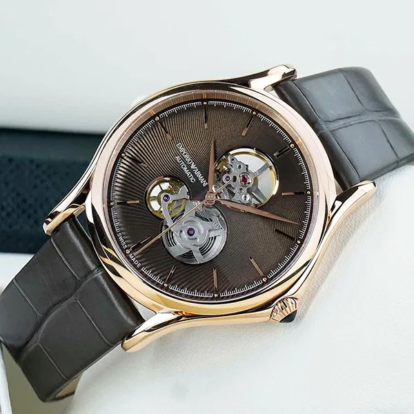 Đồng Hồ Nam Emporio Armani ARS3405 Màu Nâu/ Vàng Hồng - Đồng hồ - Vua Hàng Hiệu