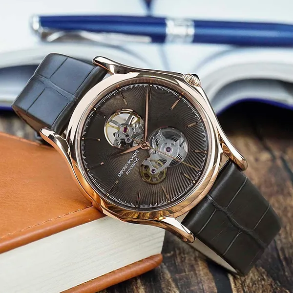 Đồng Hồ Nam Emporio Armani ARS3405 Màu Nâu/ Vàng Hồng - Đồng hồ - Vua Hàng Hiệu