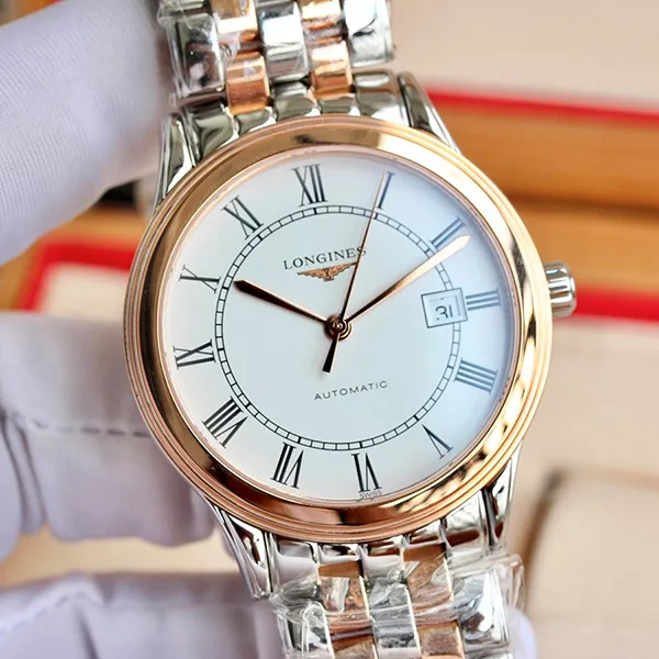 Đồng Hồ Nam Longines Flagship L4.984.3.91.7 Màu Demi (Bạc – Vàng Hồng) - Đồng hồ - Vua Hàng Hiệu