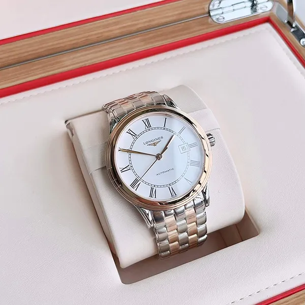Đồng Hồ Nam Longines Flagship L4.984.3.91.7 Màu Demi (Bạc – Vàng Hồng) - Đồng hồ - Vua Hàng Hiệu