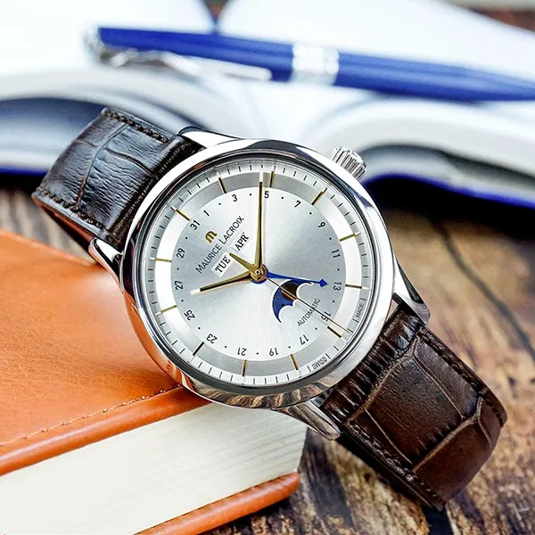 Đồng Hồ Nam Maurice Lacroix Les Classiques LC6068-SS001-132 Màu Nâu Bạc - Đồng hồ - Vua Hàng Hiệu