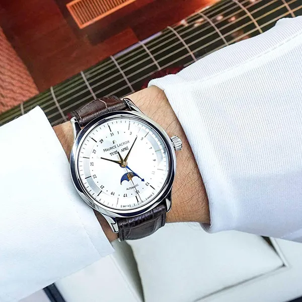 Đồng Hồ Nam Maurice Lacroix Les Classiques LC6068-SS001-132 Màu Nâu Bạc - Đồng hồ - Vua Hàng Hiệu