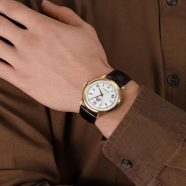 Đồng Hồ Nam Orient Bambino FAC00007W0 Màu Nâu Vàng