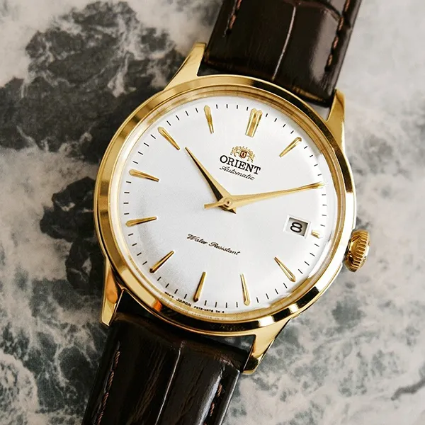 Đồng Hồ Nam Orient Bambino RA-AC0M01S10B Màu Nâu Trắng