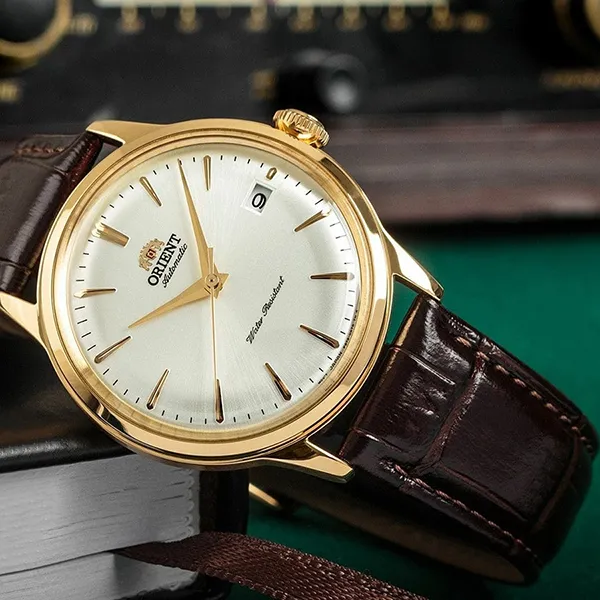 Đồng Hồ Nam Orient Bambino RA-AC0M01S10B Màu Nâu Trắng