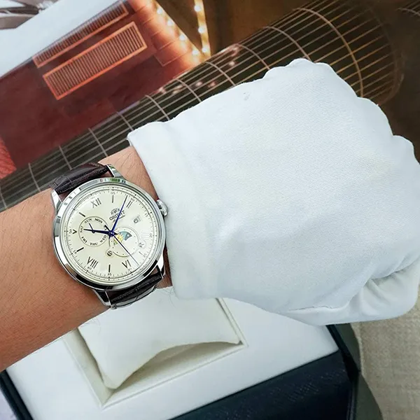 Đồng Hồ Nam Orient Classic Sun And Moon RA-AK0803Y10B (RA-AK0803Y30B) Màu Nâu Vàng