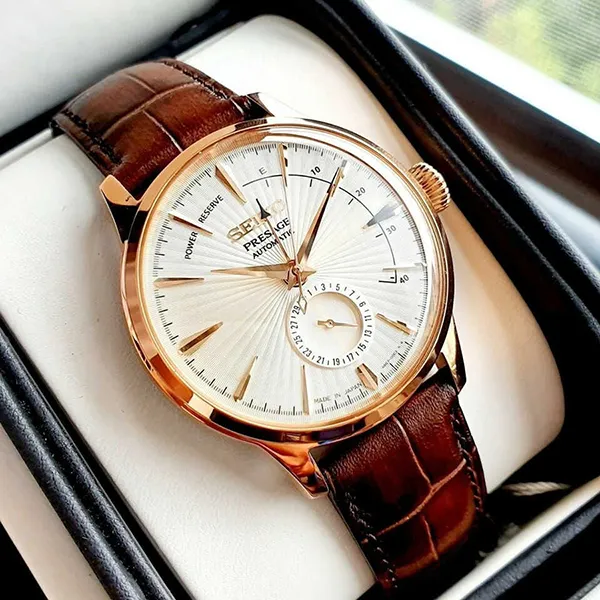 Đồng Hồ Nam Seiko Presage Cocktail Time Sunburst Dial SARY132 Màu Nâu Trắng - Đồng hồ - Vua Hàng Hiệu