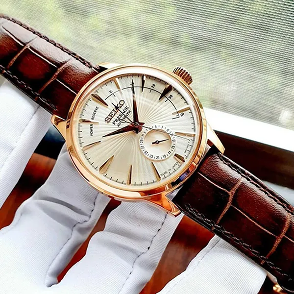 Đồng Hồ Nam Seiko Presage Cocktail Time Sunburst Dial SARY132 Màu Nâu Trắng - Đồng hồ - Vua Hàng Hiệu