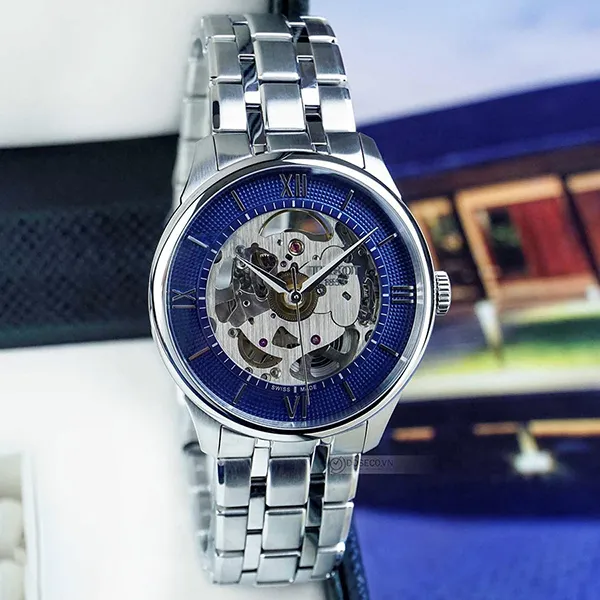 Đồng Hồ Nam Tissot Chemin Des Tourelles Squelette T139.836.11.048.00 Màu Xanh Bạc