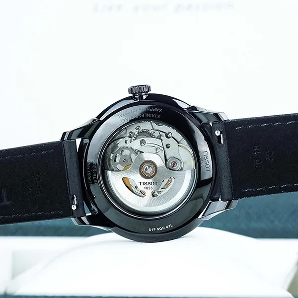Đồng Hồ Nam Tissot Chemin Des Tourelles Squelette T139.836.36.441.00 Màu Đen Xám