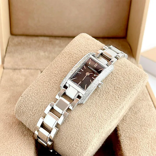 Đồng Hồ Nữ Burberry Pioneer Black Check Diamond Dial Bracelet Ladies Watch BU9604 Màu Bạc - Đồng hồ - Vua Hàng Hiệu