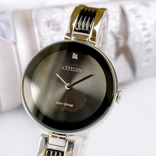 Đồng Hồ Nữ Citizen Eco-Drive EX1538-50E Màu Bạc Đen