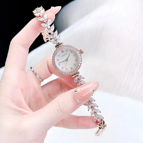 Đồng Hồ Nữ Davena Quartz 61638 Màu Vàng Hồng L