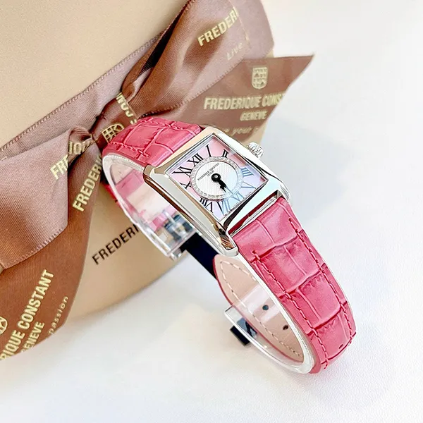 Đồng Hồ Nữ Frederique Constant Quartz FC-200MPWCD16-PR Carrée Pink Ribbon Special Màu Hồng