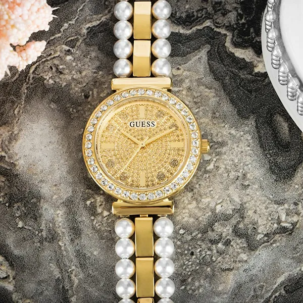 Đồng Hồ Nữ Guess GW0531L2 Intricate Gold Tone Watch 30mm Màu Vàng