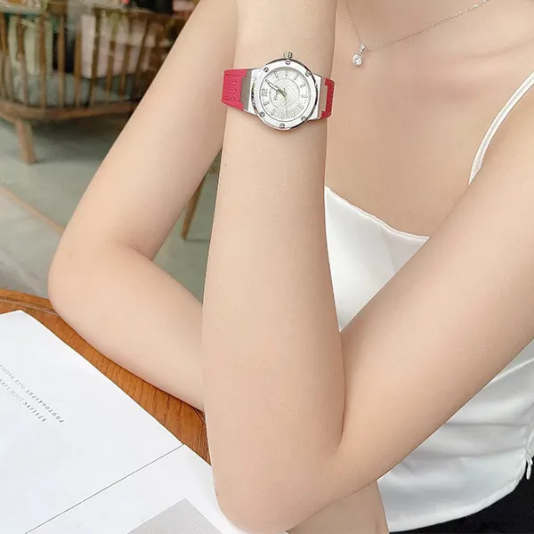 Đồng Hồ Nữ Salvatore Ferragamo F80 Ladies Watch 33mm FIG010015 Màu Đỏ Bạc