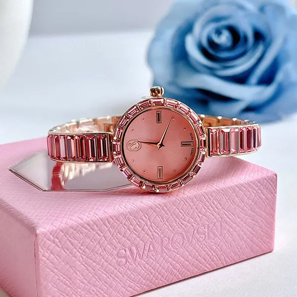 Đồng Hồ Nữ Swarovski Matrix Bangle Watch 5679890 Màu Vàng Hồng - Đồng hồ - Vua Hàng Hiệu