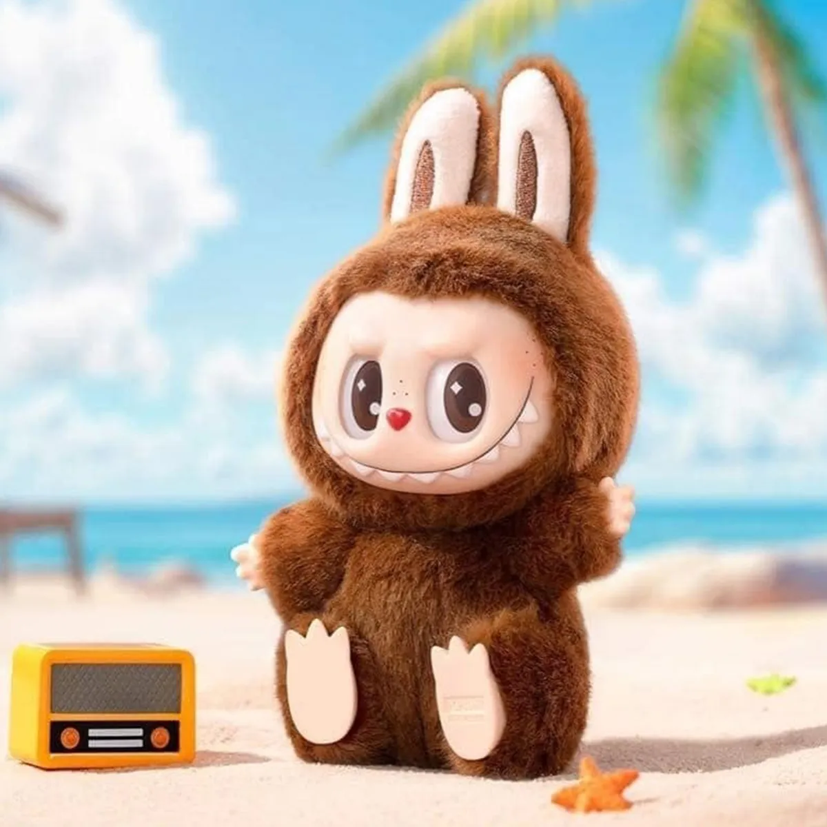 Gấu Bông Pop Mart Art Toy Labubu V2 Have A Seat Secret DouDou Màu Nâu - Đồ chơi mô hình - Vua Hàng Hiệu