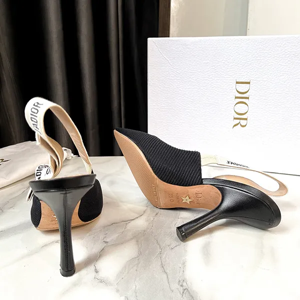 Giày Cao Gót Nữ Dior Technical Fabric Black KCC201TFL-S900 Màu Đen Size 36